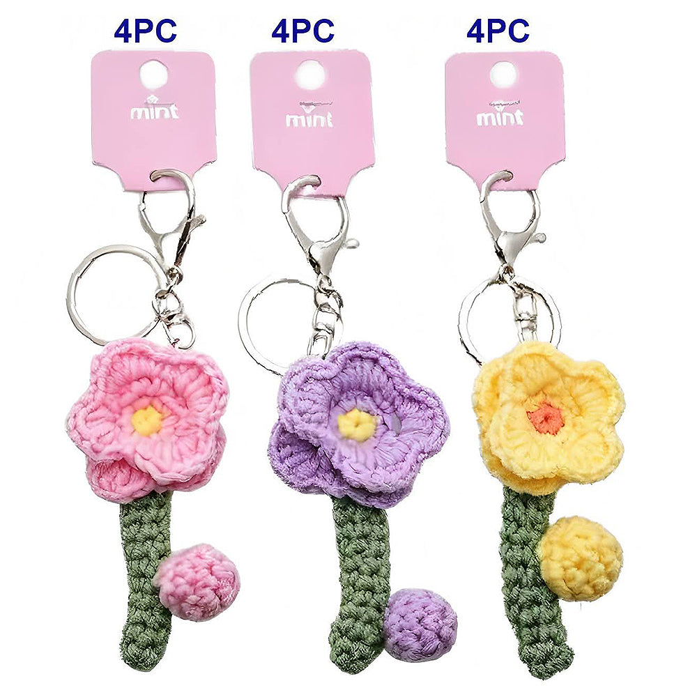 Crochet Flower Keychain