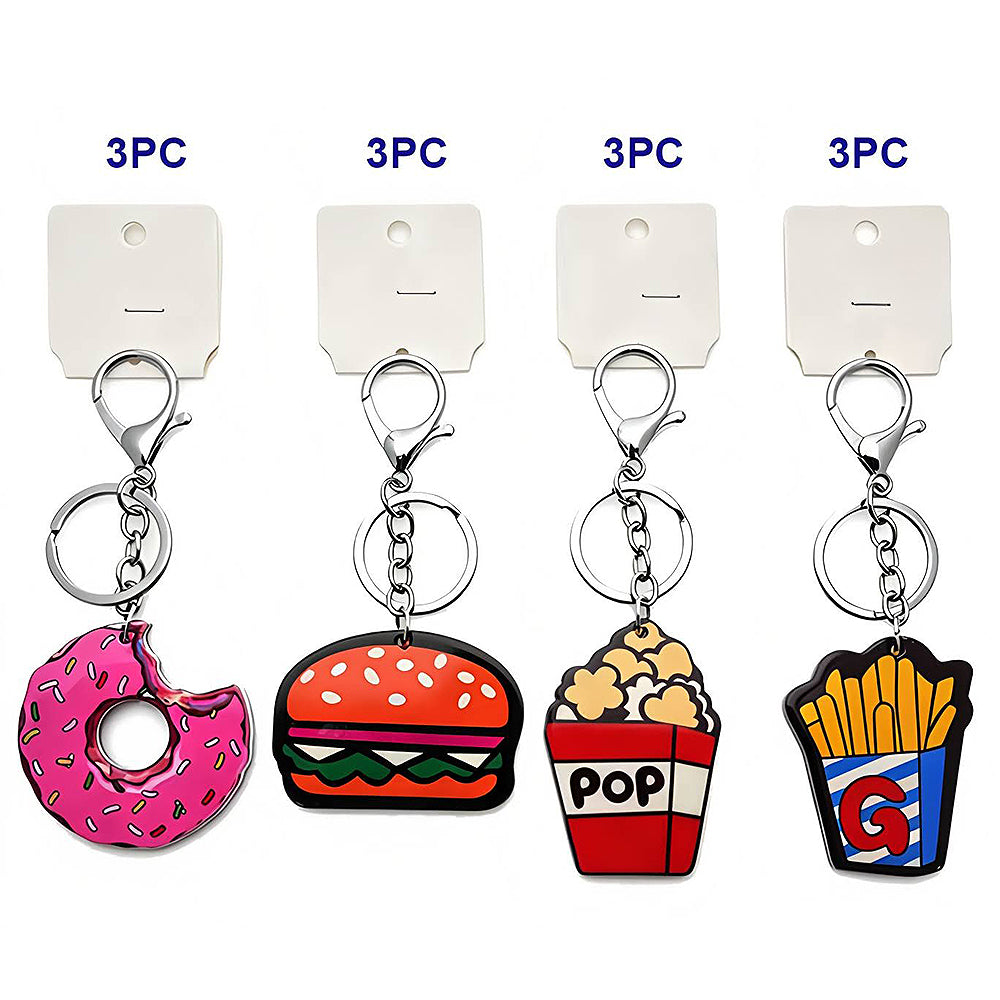 Assorted Fast Foods Keychain