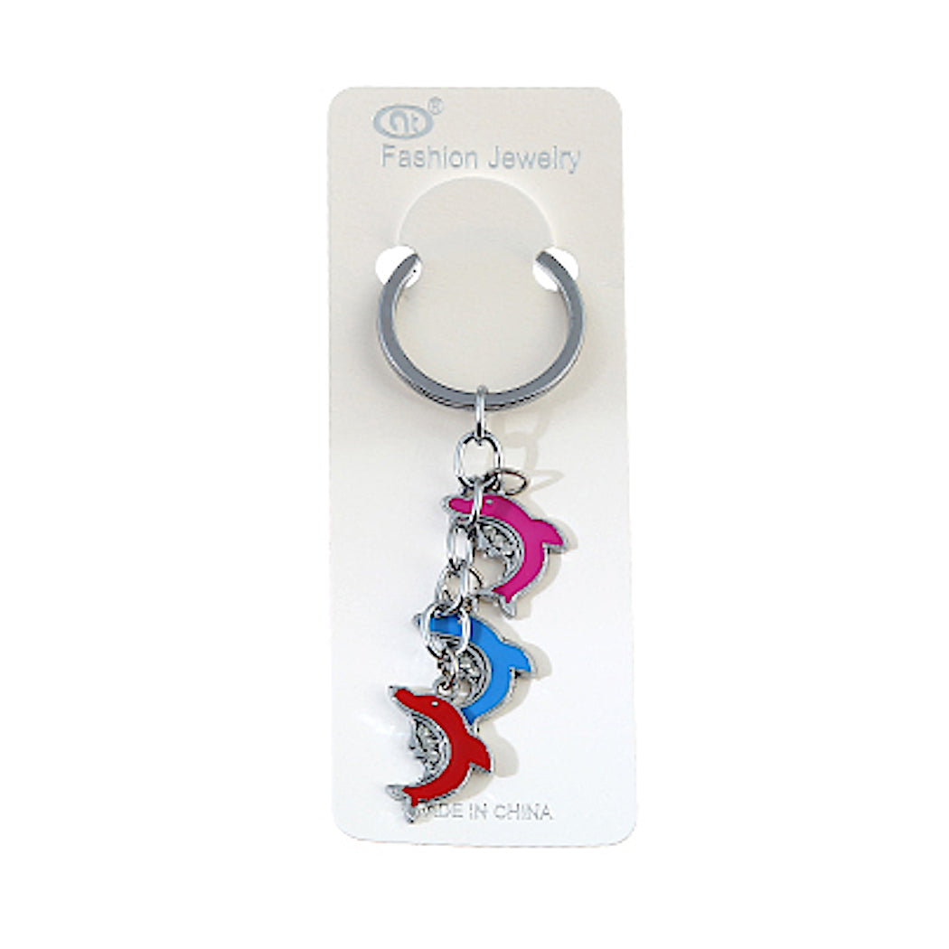 Enamel Dolphin Keychain