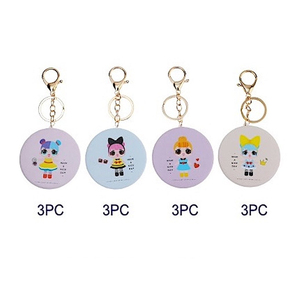JK38391-Doll Mirror Keychain