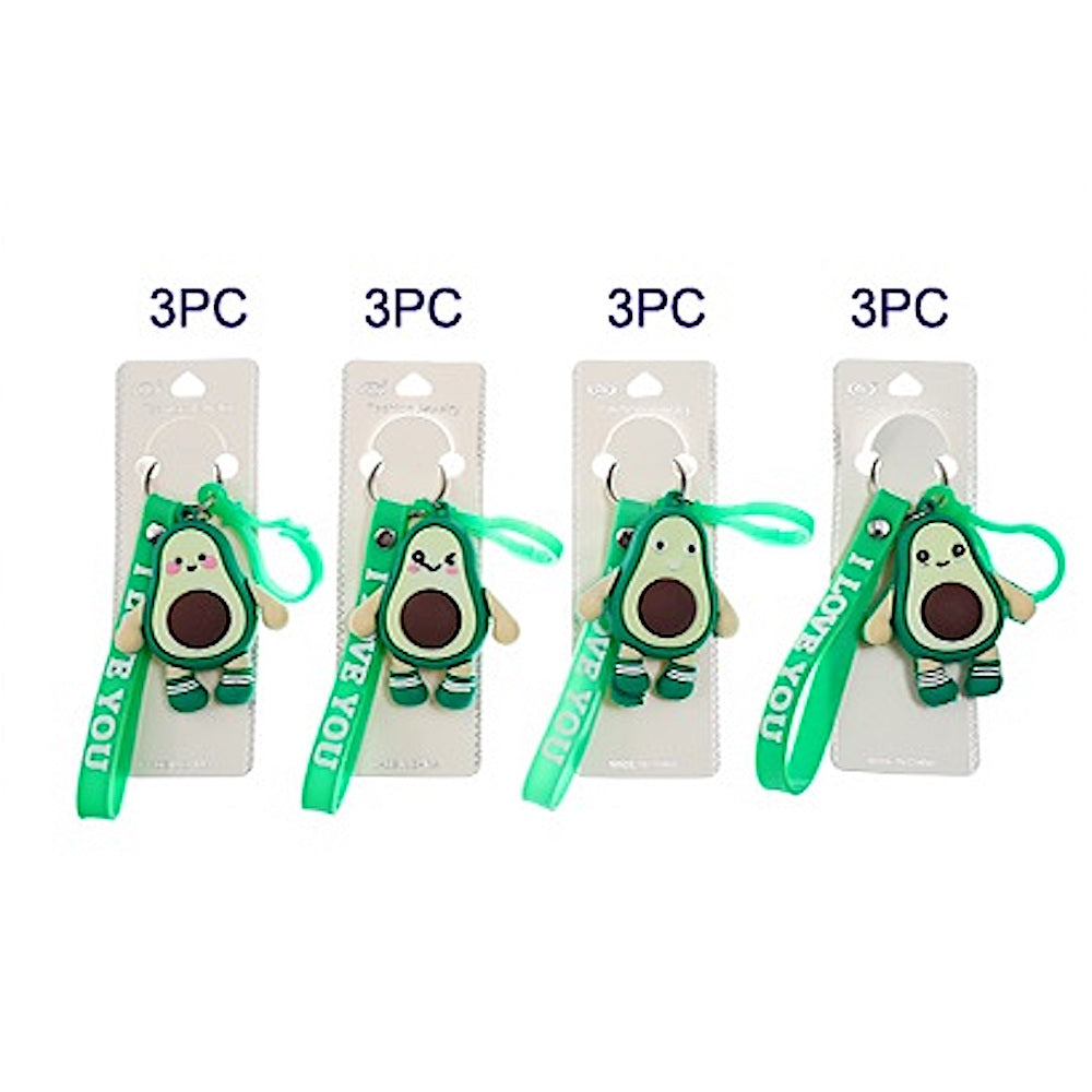 Cartoon Cool Green Avocado Keychain