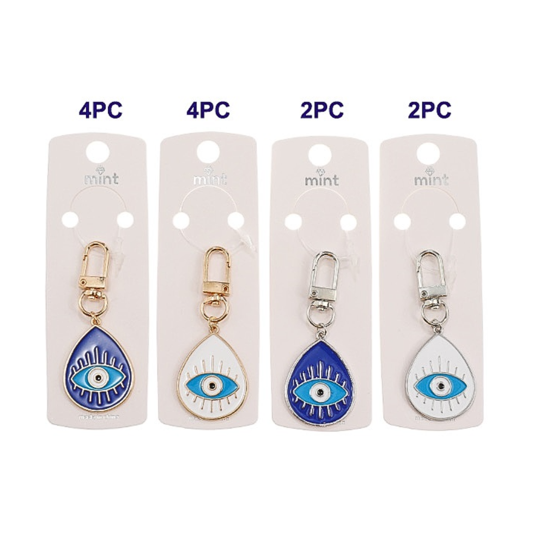 Enamel Teardrop Evil Eye Keychain