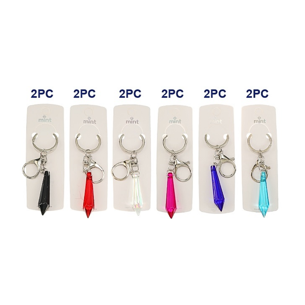 JK47437-Iridescent Crystal Gem Keychain