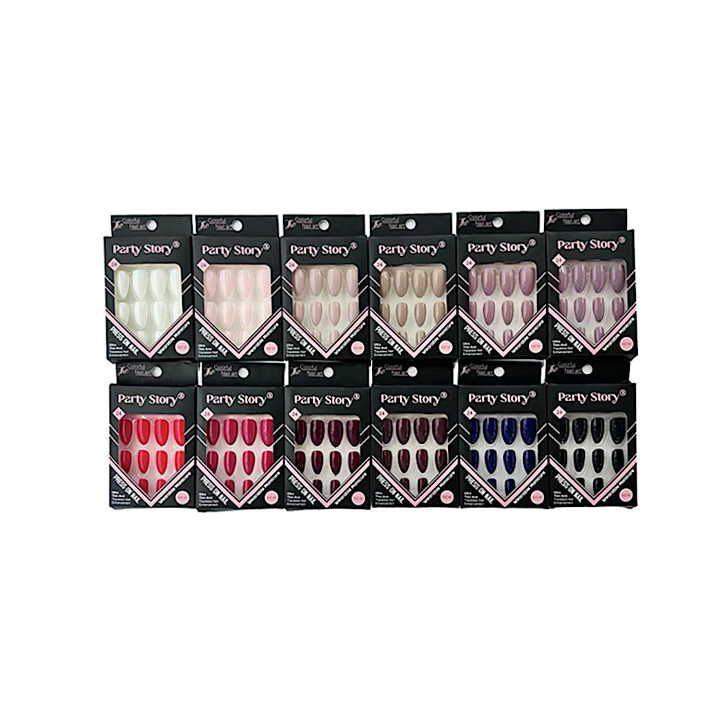 Glossy Almond Press On Nails