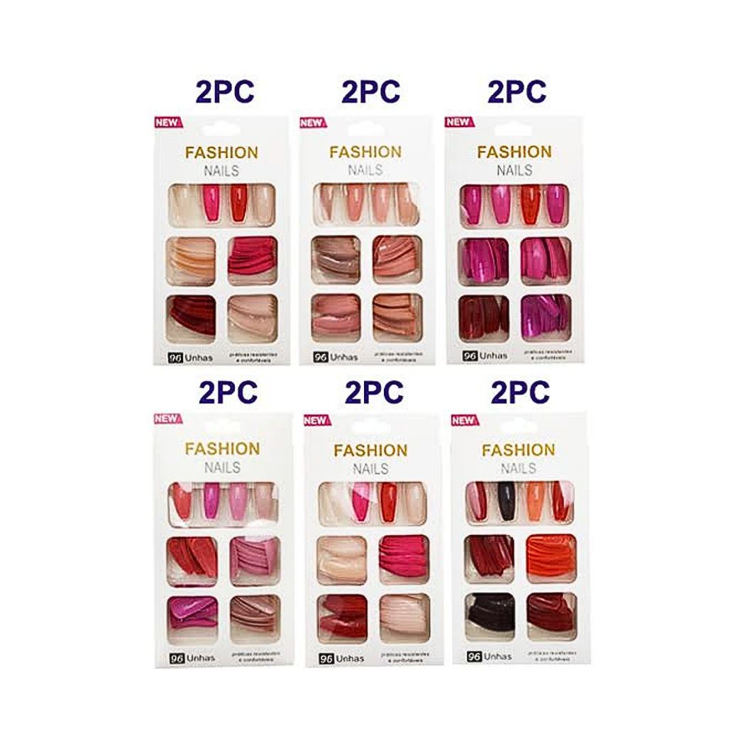 Medium Coffin Basic Press On Nails