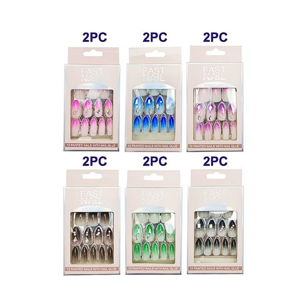 Medium Almond Art Press On Nails