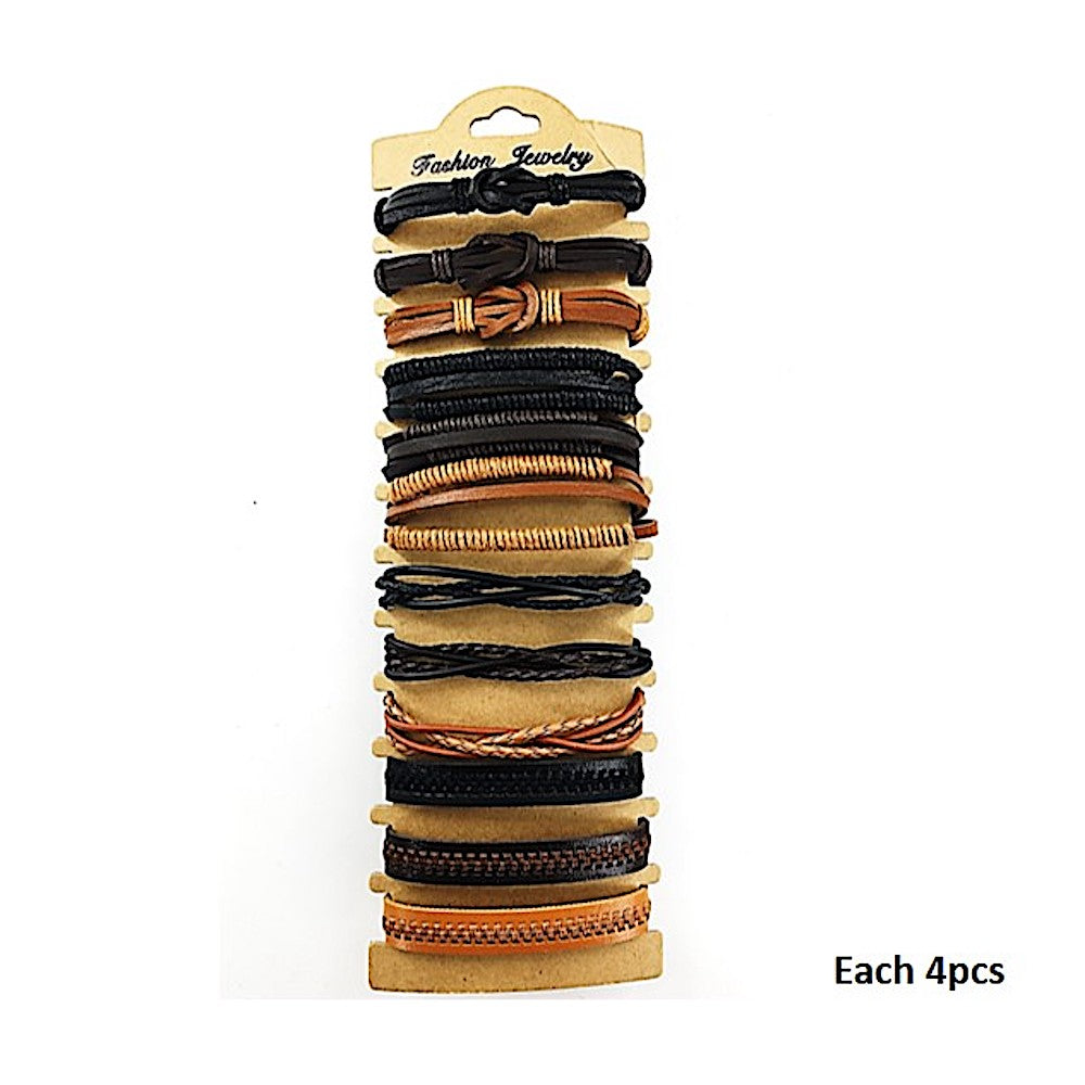 Assorted Adjustable Leather Bracelet