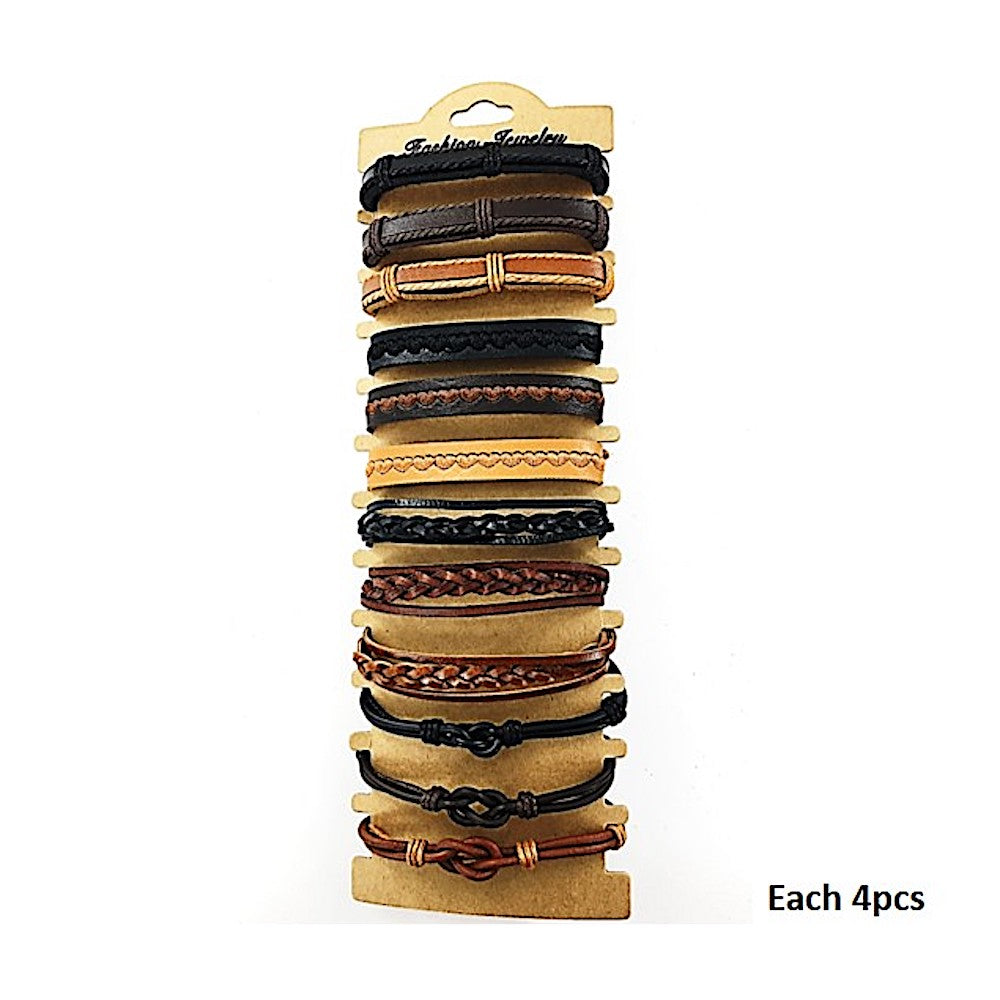 Assorted Adjustable Leather Bracelet