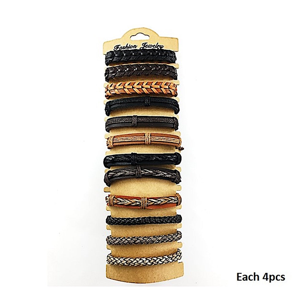 Assorted Adjustable Leather Bracelet