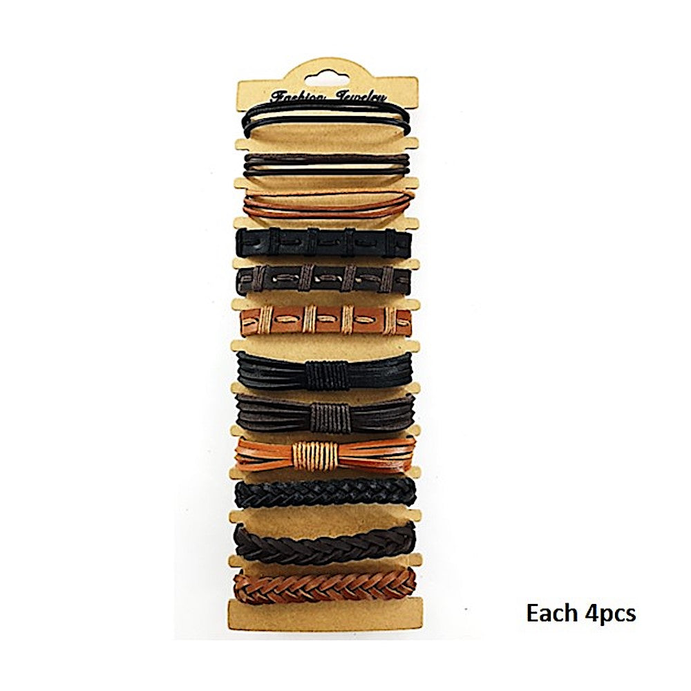 Assorted Adjustable Leather Bracelet