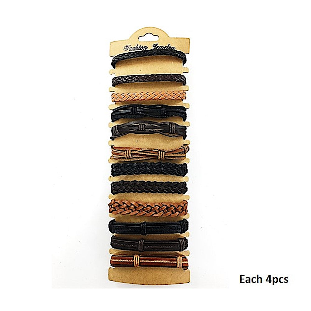 Assorted Adjustable Leather Bracelet