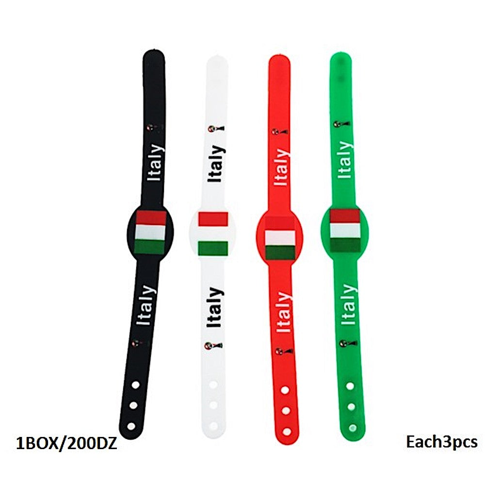 Italy Sports Fan Adjustable Silicone Wristband