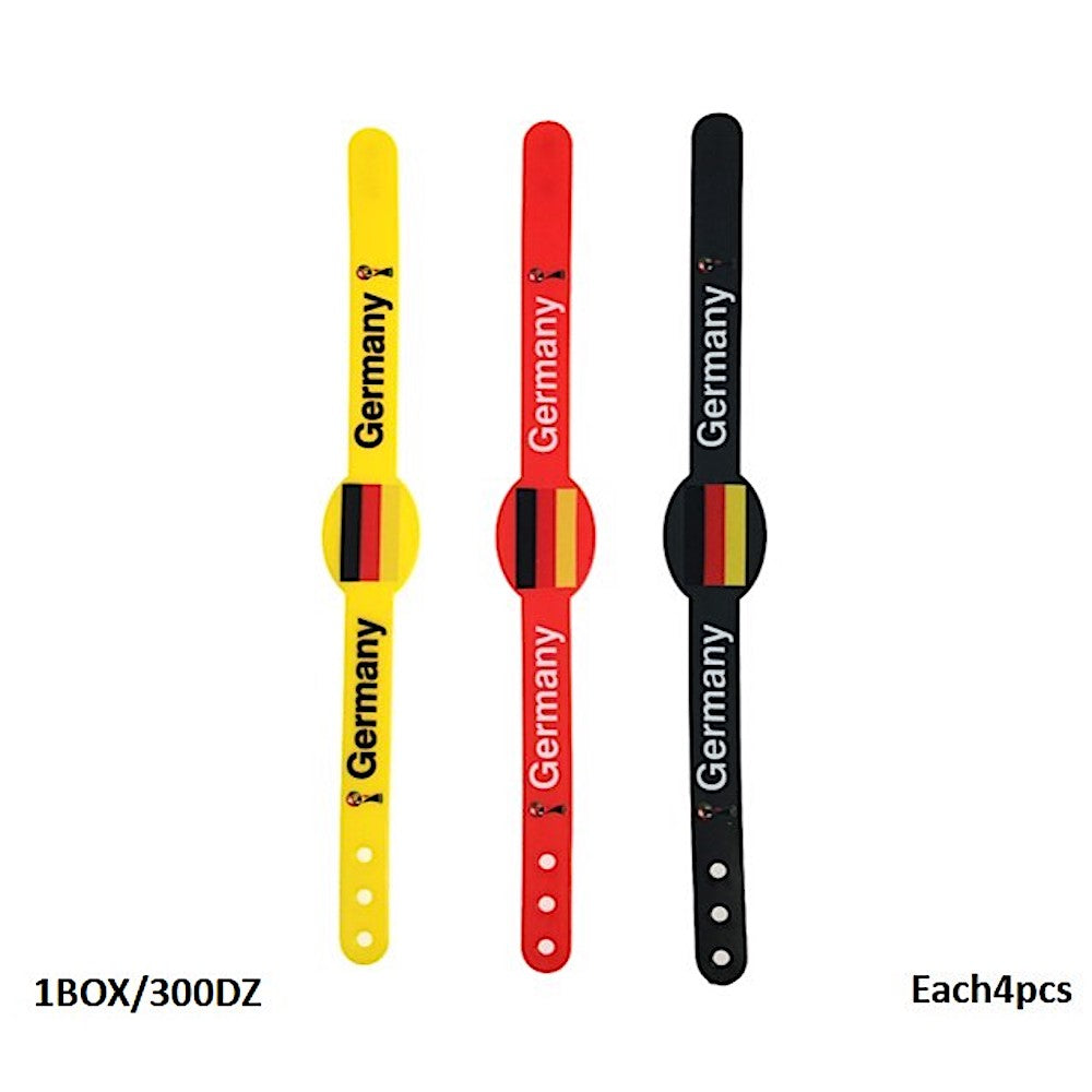 Germany Sports Fan Adjustable Silicone Wristband
