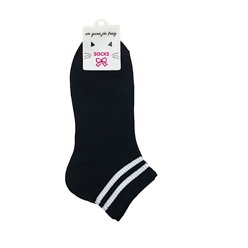SX105 - Women's Black Striped Socks