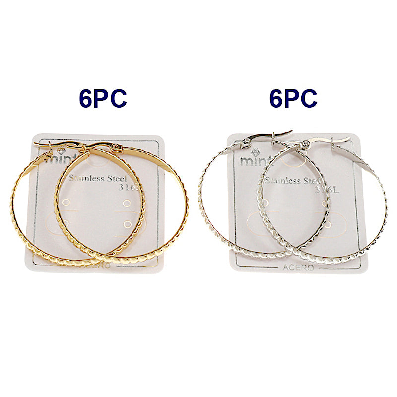 40MM Stainless Steel Quilted Hoops