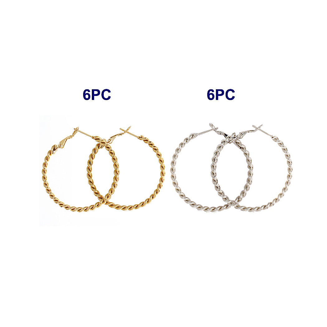 TE1349 - 70MM Stainless Steel Twist Hoops
