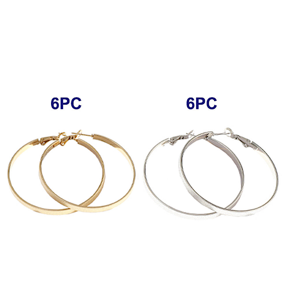 TE1353 - 70MM Stainless Steel Etched Hoops
