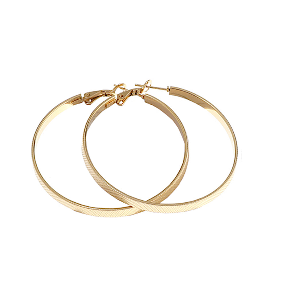 TE1353 - 70MM Stainless Steel Etched Hoops