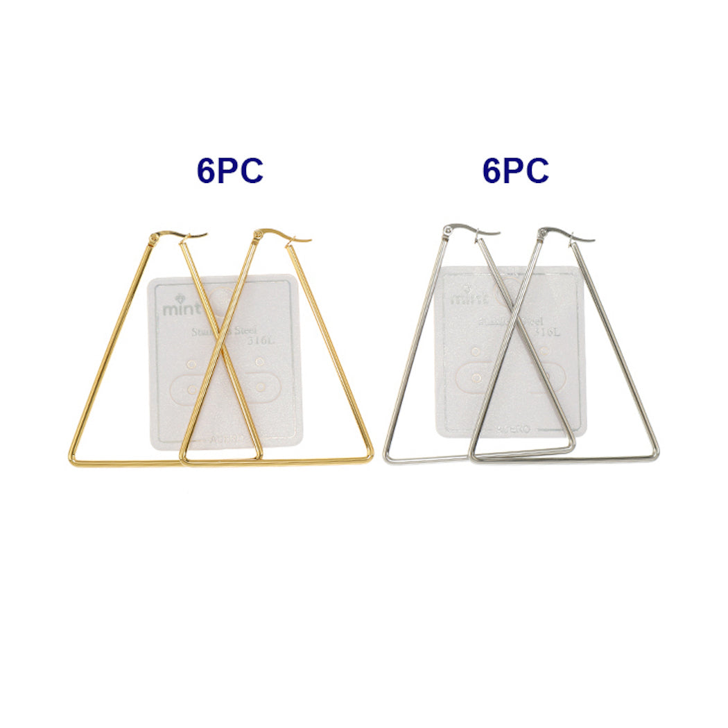 60MM Stainless Steel Triangle Hoops