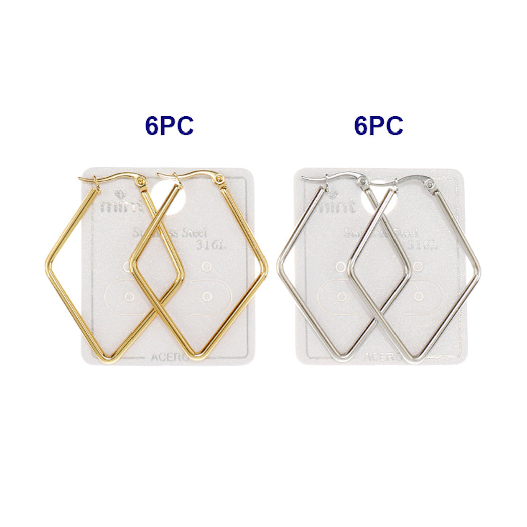 40MM Stainless Steel Rhombus Hoops