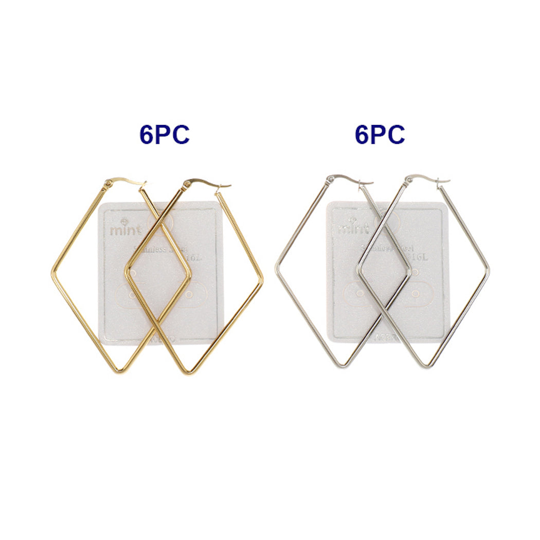 60MM Stainless Steel Rhombus Hoops