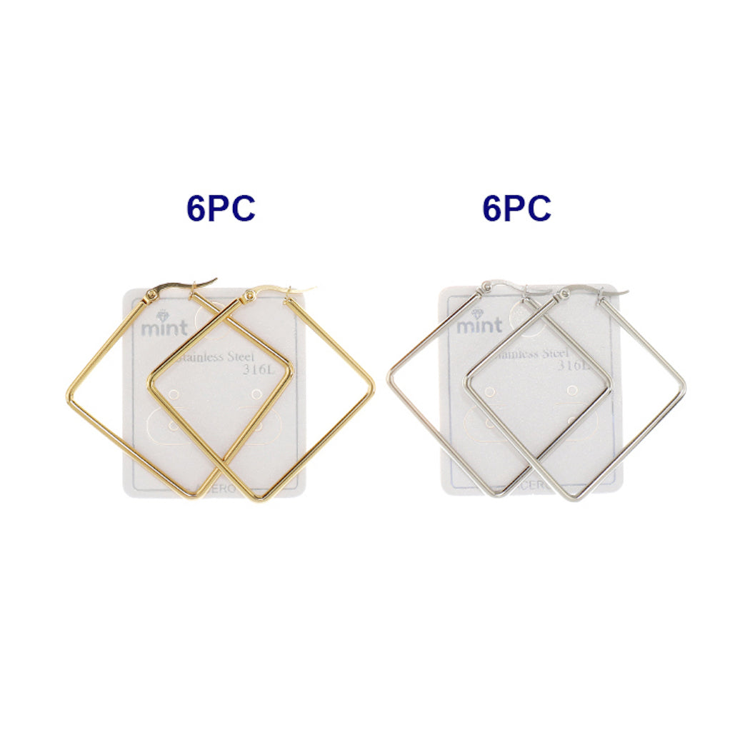 50MM Stainless Steel Square Hoops