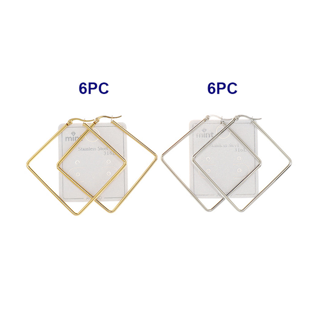 60MM Stainless Steel Square Hoops