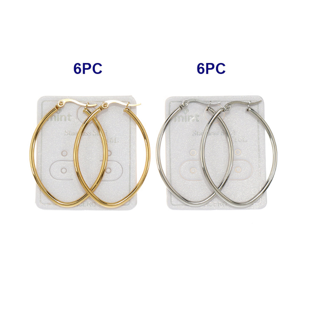 40MM Stainless Steel Oval Hoops