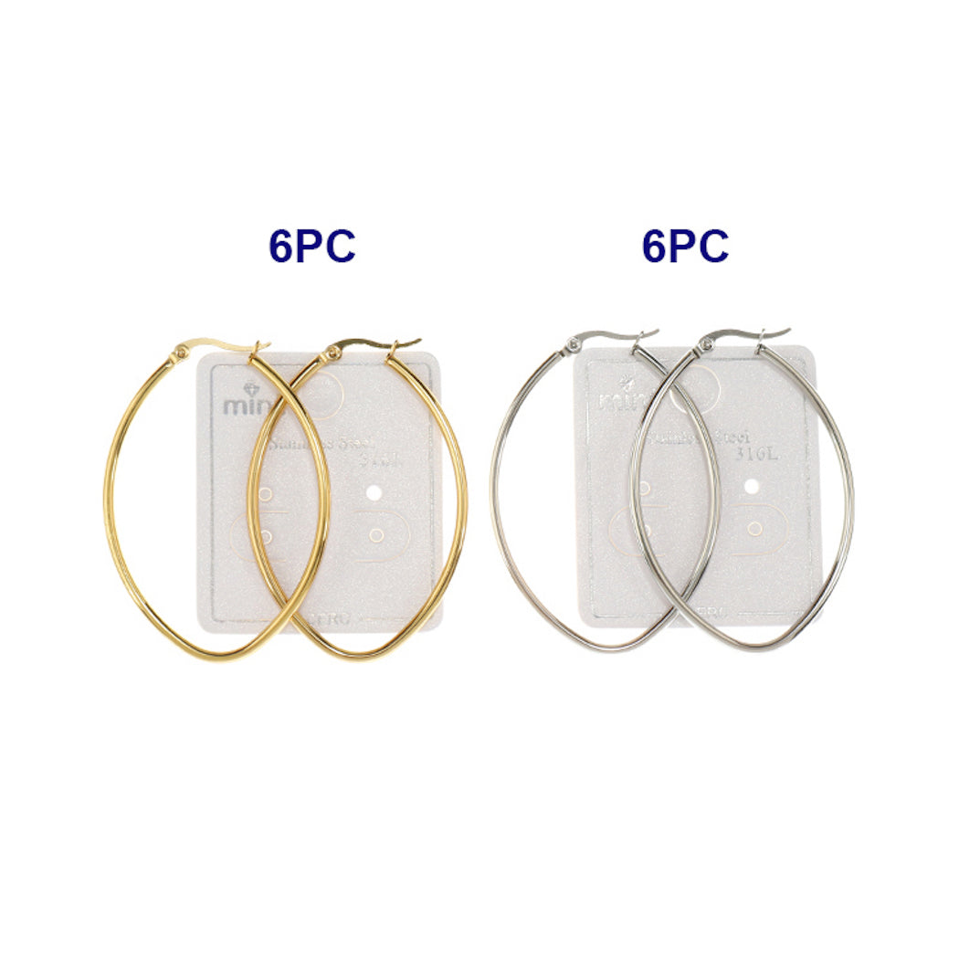 50MM Stainless Steel Oval Hoops