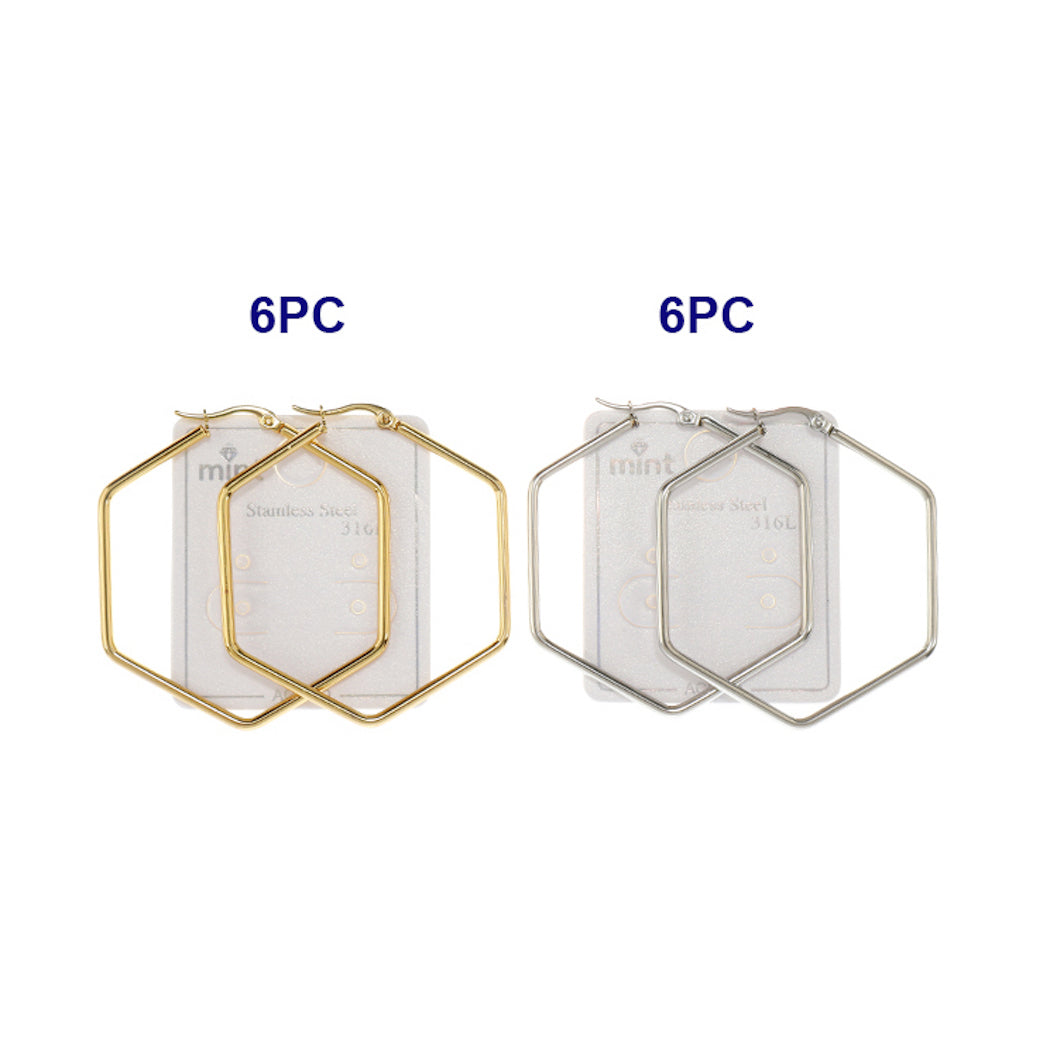 50MM Stainless Steel Hexagon Hoops