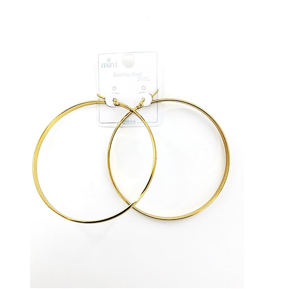 TE5001 - 70MM Stainless Steel Flat Hoops