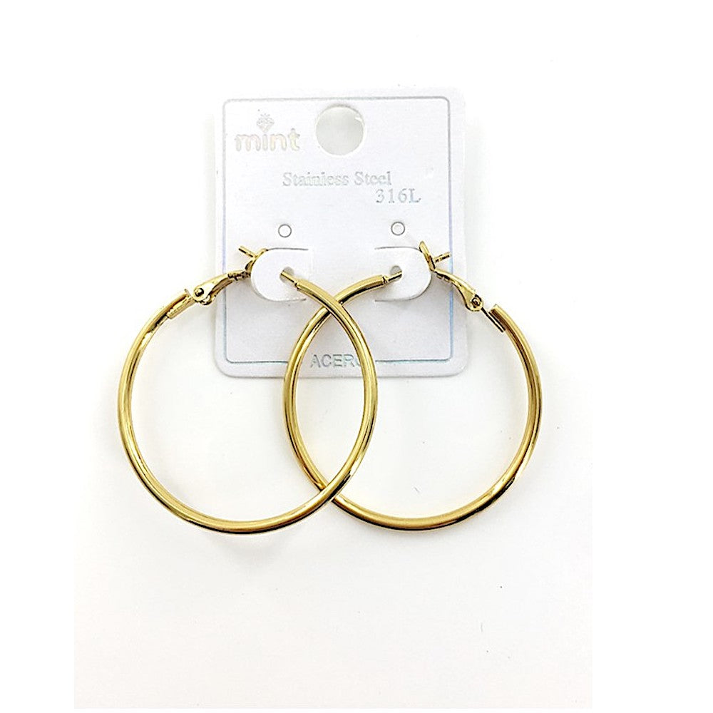 TE5002 - 40MM Stainless Steel Hoops