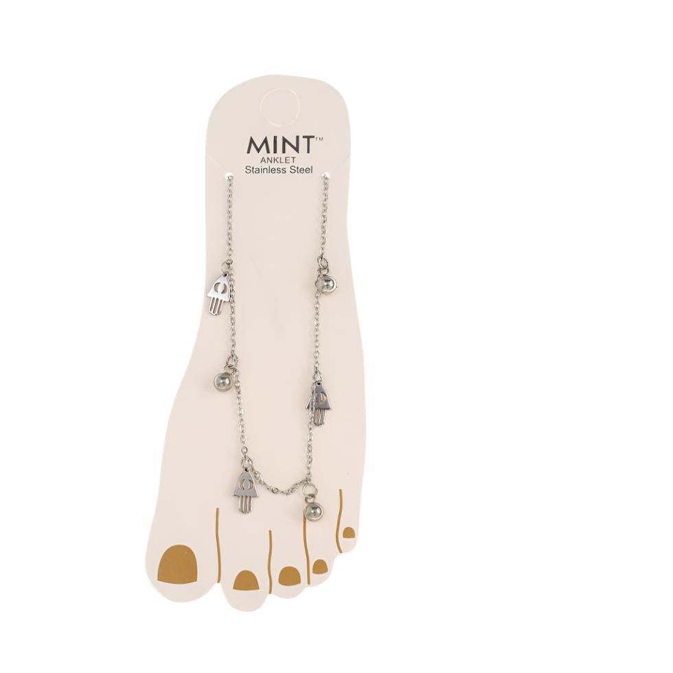 Hamsa Hand Stainless Steel Anklet