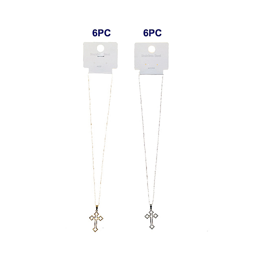 TN2036 - Stainless Steel Cross Pendant Necklace