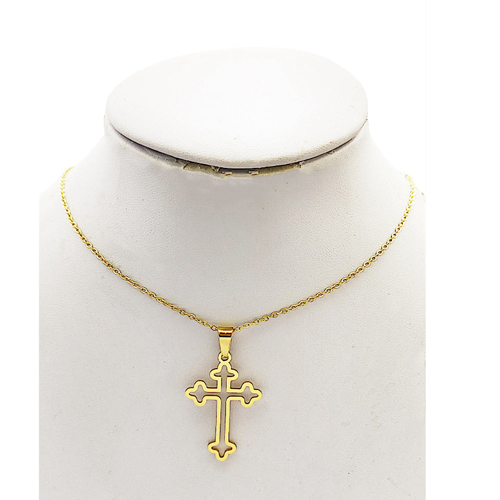 TN2036 - Stainless Steel Cross Pendant Necklace