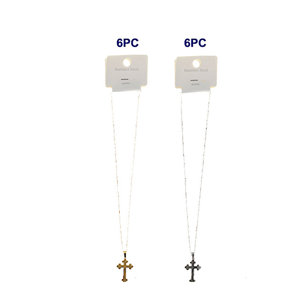 TN2037 - Stainless Steel Cross Pendant Necklace