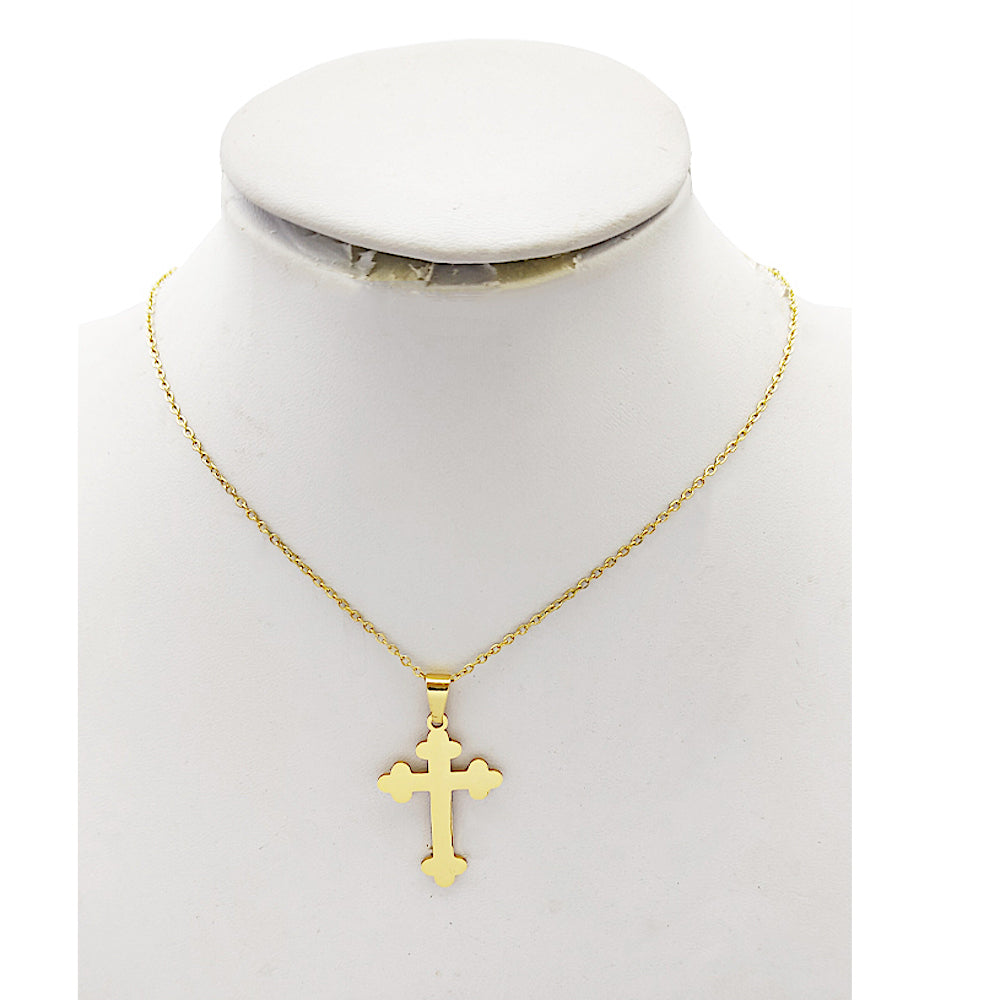 TN2037 - Stainless Steel Cross Pendant Necklace