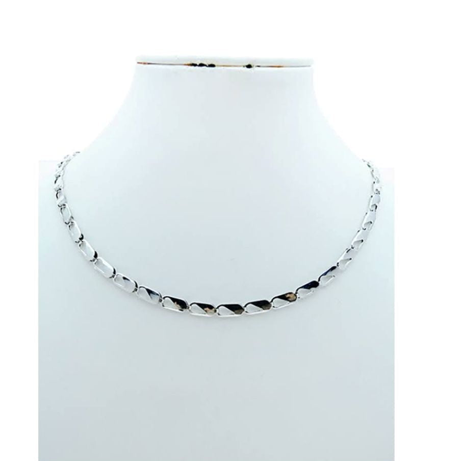 Stainless Steel Cutout Chain Necklace