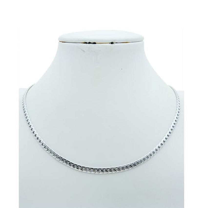 Stainless Steel Flat Cuban Chain Necklace