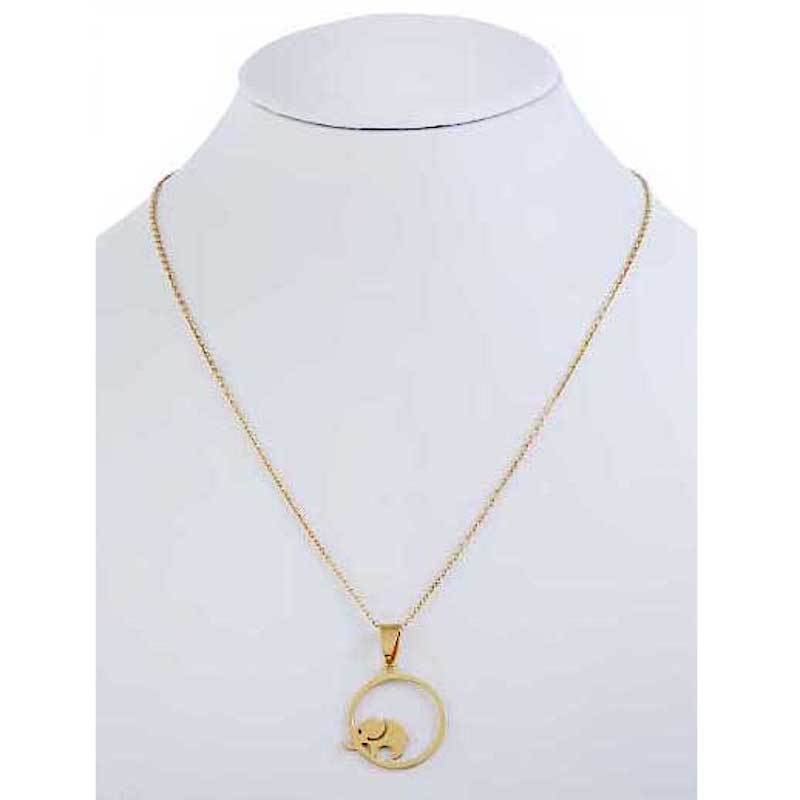 Stainless Steel Elephant Pendant Necklace
