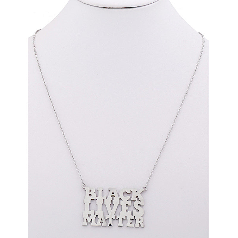 Stainless Steel Black Lives Matter Necklace