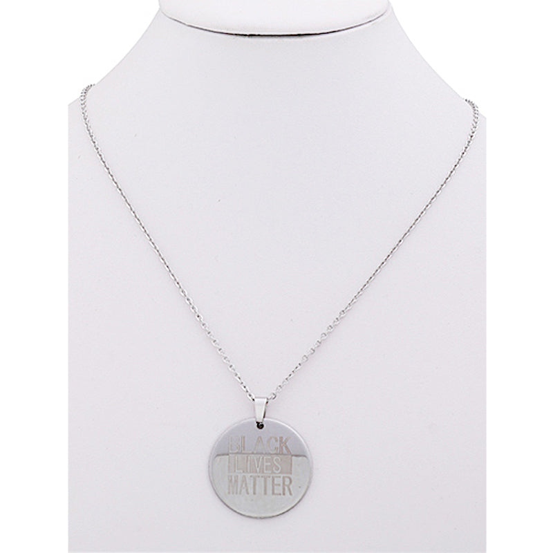 Stainless Steel Black Lives Matter Necklace