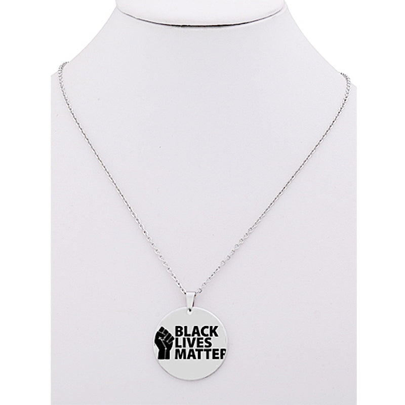 Stainless Steel Black Lives Matter Necklace