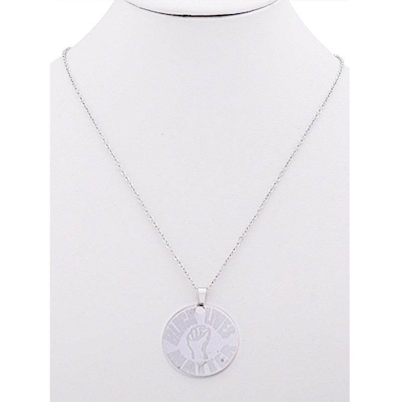 Stainless Steel Black Lives Matter Necklace