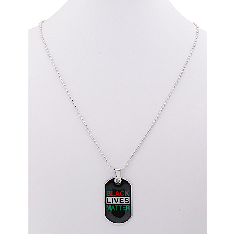 Stainless Steel Black Lives Matter Necklace