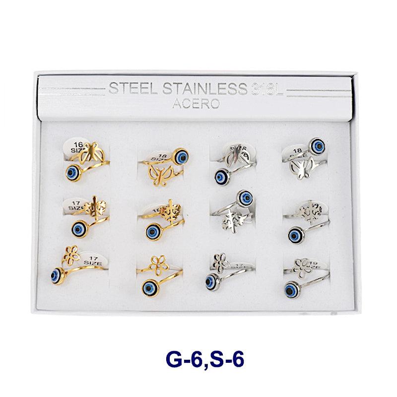 Stainless Steel Evil Eye Ring