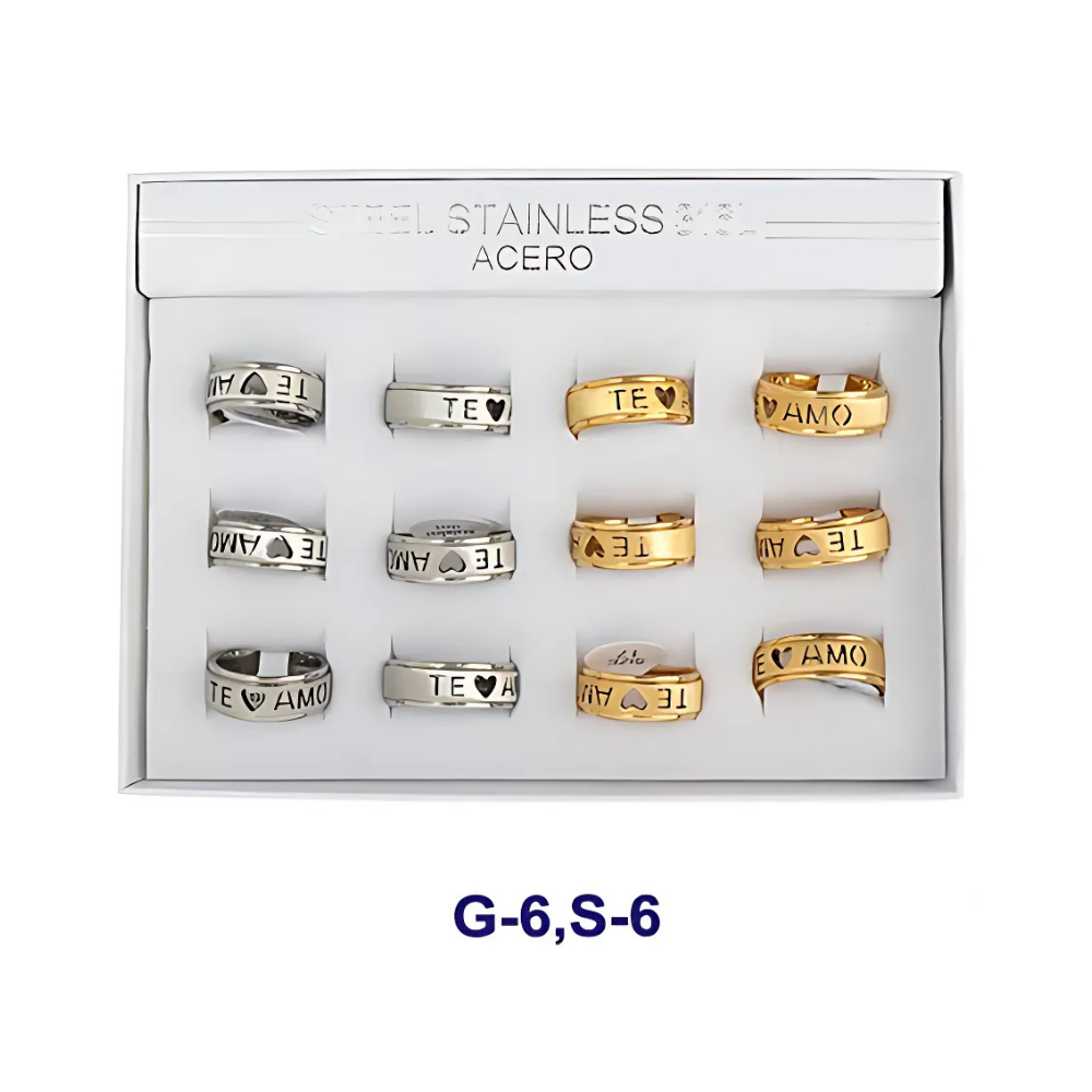 Stainless Steel Te Amo Ring