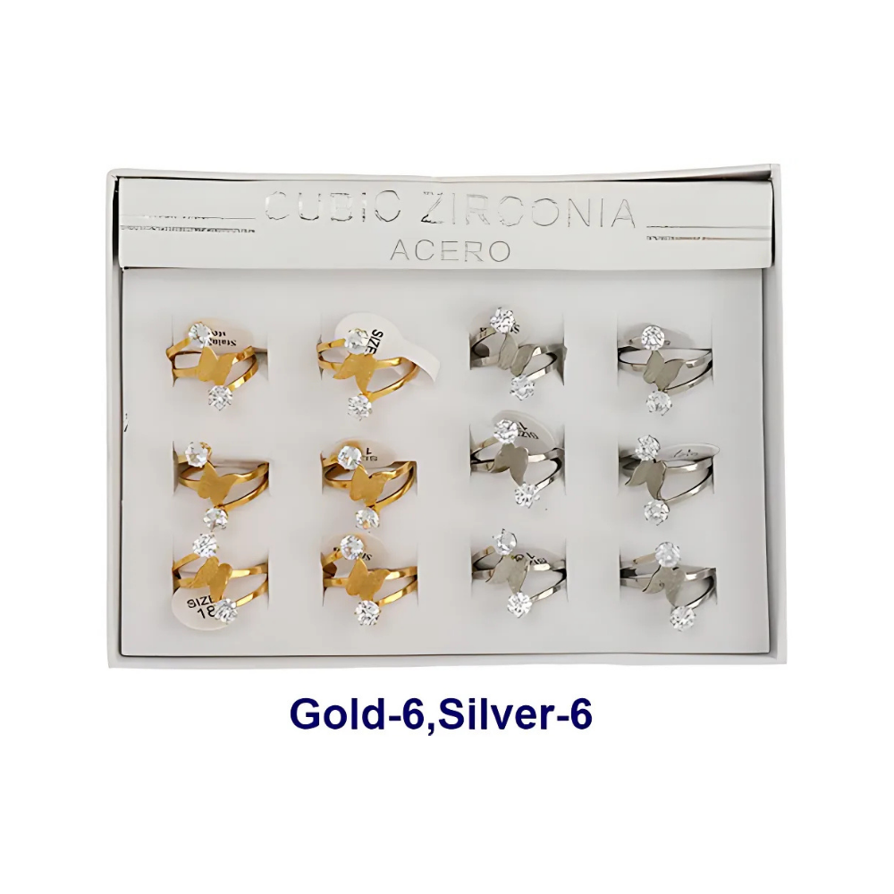 TR1658 - Stainless Steel Butterfly Twist Ring