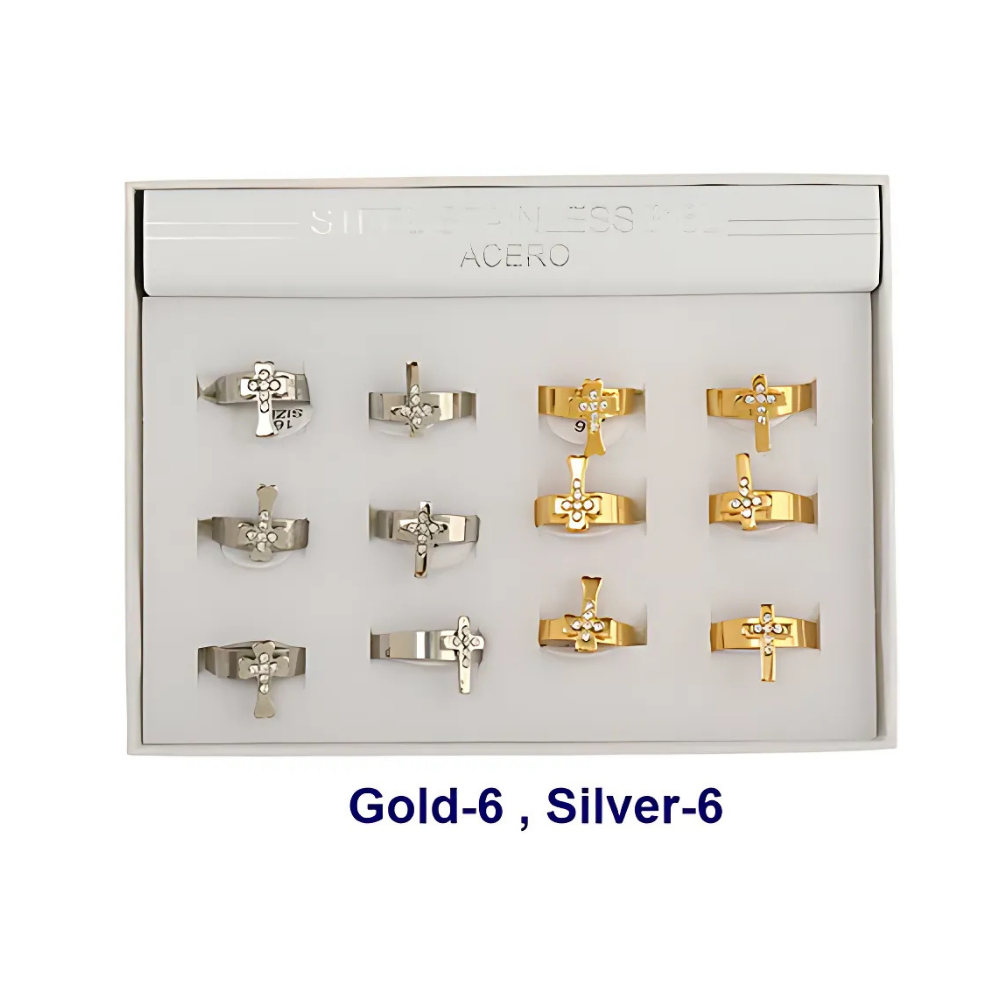 TR1785 - Stainless Steel Cross Ring