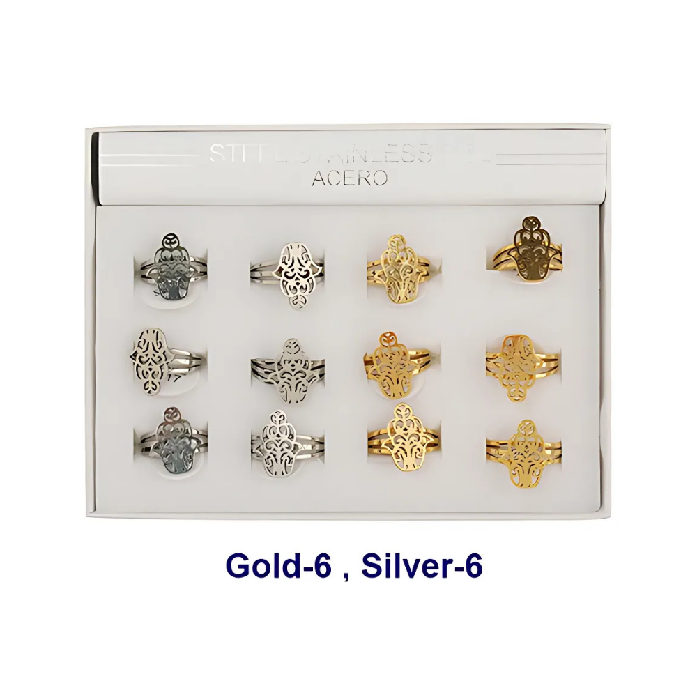TR1792 - Stainless Steel Filigree Ring